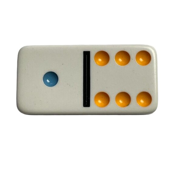 Cardinal Industries Other - Double Twelve Dominoes Replacement Tile 1 6 Color Dot Vintage 1998 mq